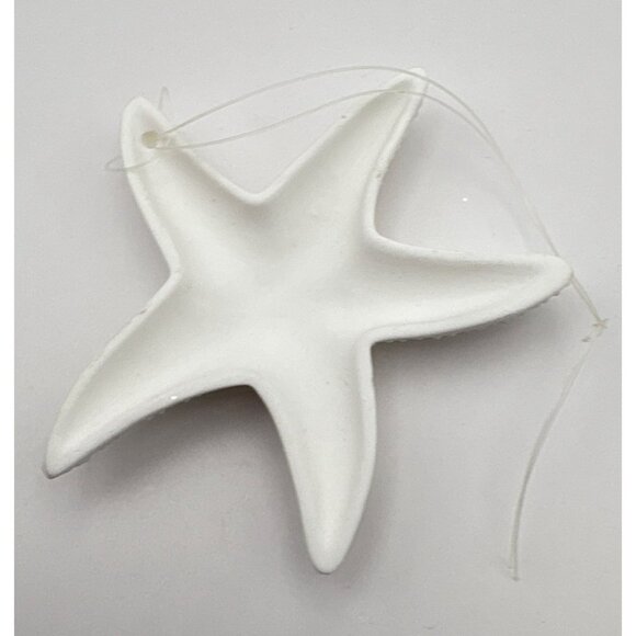 Vitnage White Starfish Christmas Tree Ornament Glitter Accent Beach Nautical - Picture 2 of 6